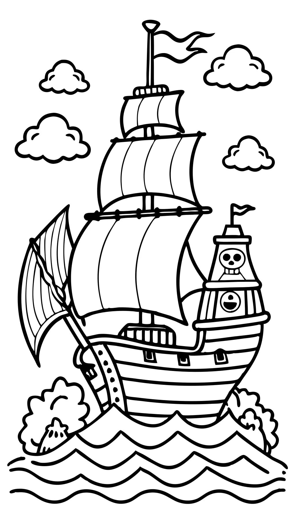 coloriages de navires de pirate